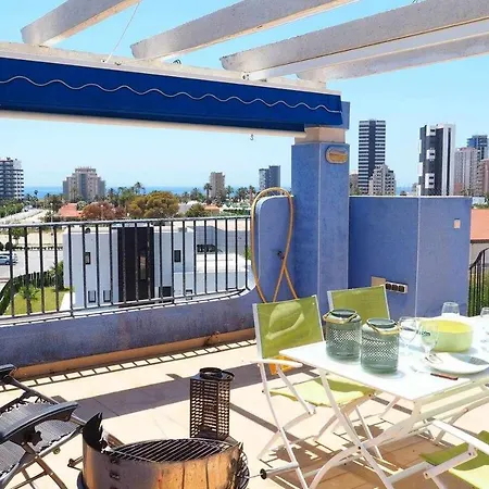 Apartamento Con Vistas Al Mar Piscina Gran Terraza Aa Wifi Y Barbacoa